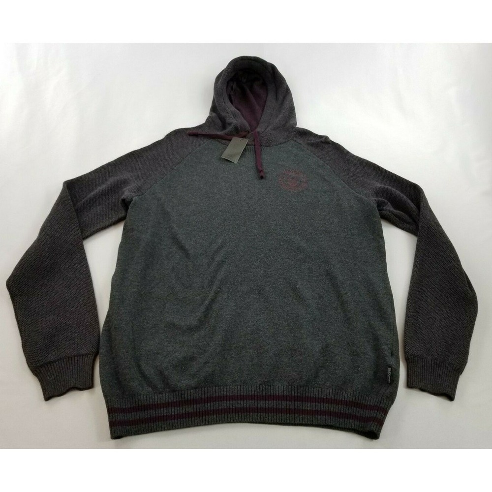 Buffalo David Bitton men sweater hoodie WOLCOTT BPM13305 skull grey S $89
